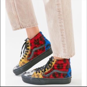 10.5- Vans Sk8- Hi Platform Fuzzy Leopard Sneaker